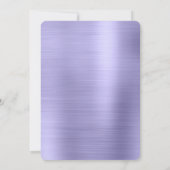 Invitation Pale Purple Foil Noir et blanc 40e anniversaire (Dos)