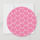 Invitation Pale Rose Hot Pink Mariage damassé Enregistrer la  (Dos)