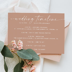 Invitation Pâle rose pâle minimaliste mariage calendrier
