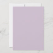 Invitation Pale violet Lavender Rose Mariage moderne (Dos)