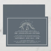 Invitation Paléontologie minimale Diplôme|Invitation de retra (Devant / Derrière)