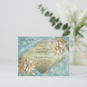 Invitation Palette bleu clair sur une conception de barogue e (Debout devant)