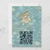 Invitation Palette bleu clair sur une conception de barogue e (Dos)