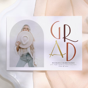 Invitation Palette Boho Arch & Bold Grad Photo Graduation