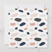 Invitation Palette couleur bleu et bleu marine rose Gold (Dos)