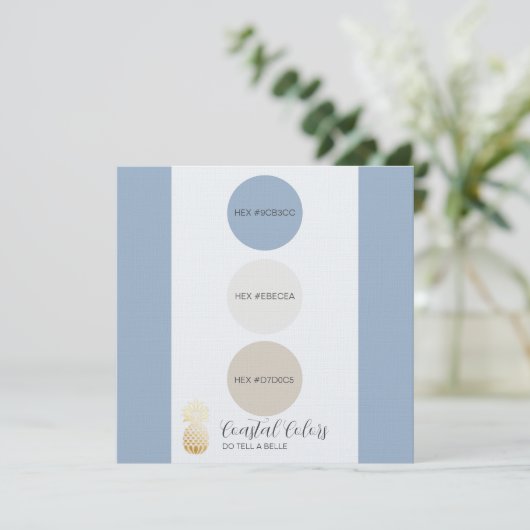 Invitation Palette couleur bleu foncé (Debout devant)