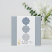 Invitation Palette couleur gris bleu foncé (Debout devant)