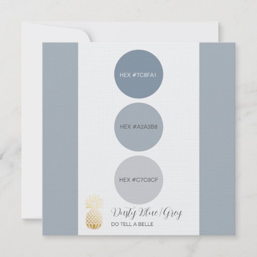 Invitation Palette couleur gris bleu foncé (Devant)