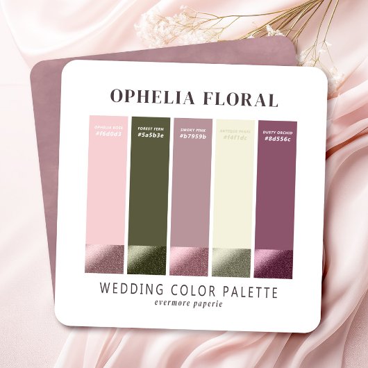 Invitation Palette couleur Mariage Ophelia Dusty