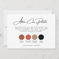 Palette couleur Mariage orange brulé Boho