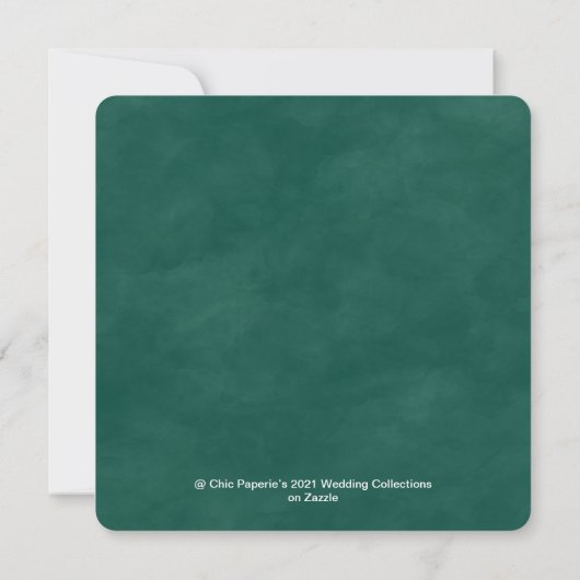 Invitation Palette couleur Mariage vert violet Rose or (Dos)