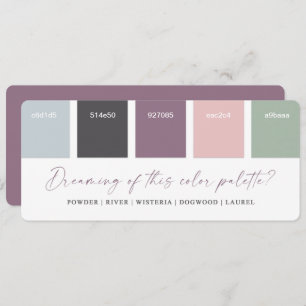 Invitation Palette couleur Mariage violet et rose 2021