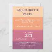 Invitation Palette de bachelorette (Devant)