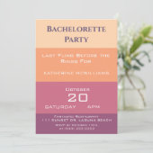 Invitation Palette de bachelorette (Debout devant)