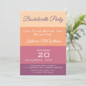 Invitation Palette de bachelorette (Debout devant)