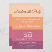 Invitation Palette de bachelorette (Devant / Derrière)