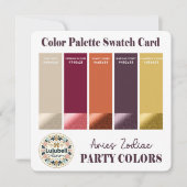 Invitation Palette de chronomètre couleur pour les baies (Devant)