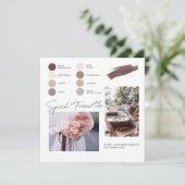 Invitation Palette de couleur pêche rose poudré Terracotta ép (Debout devant)