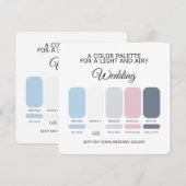 Invitation Palette de couleurs de mariage bleu clair pour mar (Devant / Derrière)