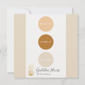 Invitation Palette de couleurs de mariage de l'heure dorée (Devant)