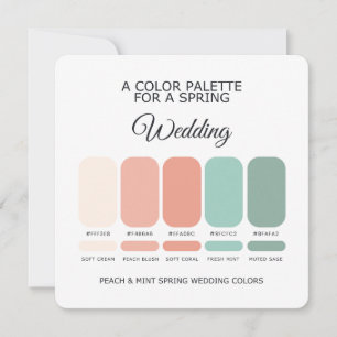 Invitation Palette de couleurs de mariage printanière à la me