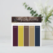 Invitation Palette de couleurs de mariage Tournesol rustique  (Debout devant)