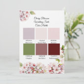 Invitation Palette de couleurs de printemps Sakura (Debout devant)