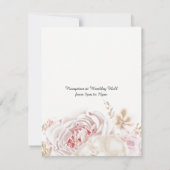 Invitation Palette de couleurs douces roses (Dos)