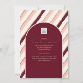 Invitation Palette de couleurs Mariage or rose Bourgogne (Dos)
