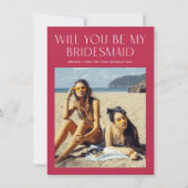 Invitation Palette de couleurs photo Be My Bridesmaid Proposi (Devant)
