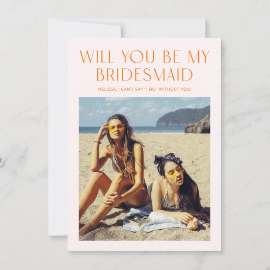 Invitation Palette de couleurs photo Be My Bridesmaid Proposi (Devant)