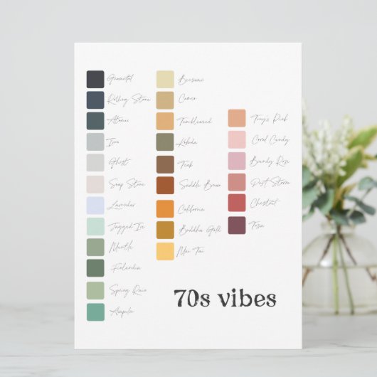 Invitation Palette de couleurs pour la planification de maria (Debout devant)