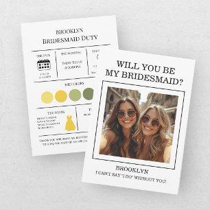 Invitation Palette de Couleurs Proposition de Demoiselle d'Ho