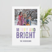 Invitation Palette de Noël Ultra Violet Photo (Debout devant)