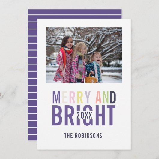 Invitation Palette de Noël Ultra Violet Photo (Devant / Derrière)