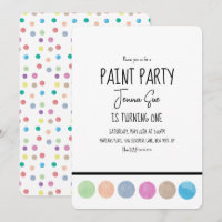 Palette de peinture à l'aquarelle pour fête d'anni