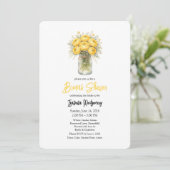 Invitation Palette jaune de renoncules dans un pot Mason pour (Debout devant)