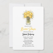 Invitation Palette jaune de renoncules dans un pot Mason pour (Devant)
