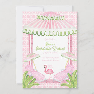 Invitation Palm Beach Cabana Bachelorette Week-end