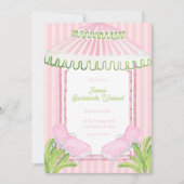 Invitation Palm Beach Cabana Bachelorette Weekend (Devant)