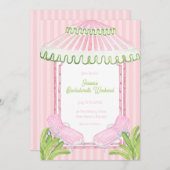 Invitation Palm Beach Cabana Bachelorette Weekend (Devant / Derrière)