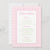 Invitation Palm Beach Cabana Bachelorette Weekend w Itinerary (Dos)