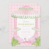 Invitation Palm Beach Cabana Bachelorette Weekend w Itinerary (Devant / Derrière)