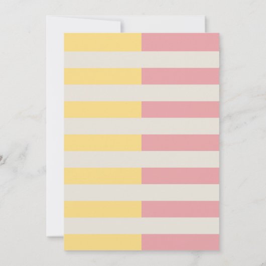 Invitation Palm Beach Pastel Stripe Tropical 25th Birthday (Dos)