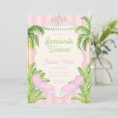 Invitation Palm Beach Pool Loungers Bachelorette Weekend (Debout devant)