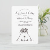 Invitation Palm Breeze | Beach Engagement Party (Debout devant)