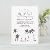 Invitation Palm Breeze | Célébration du Mariage (Debout devant)