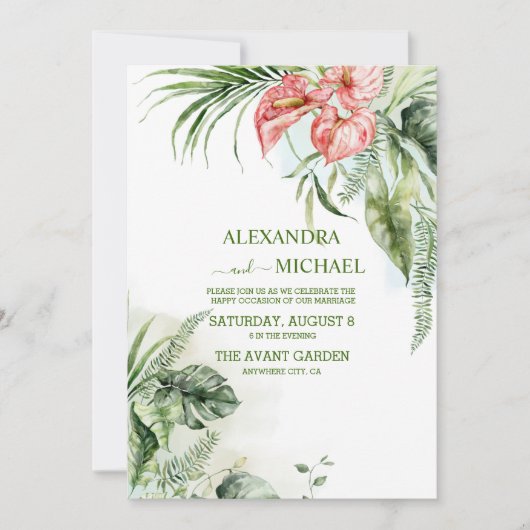 Invitation Palm casual (Devant)