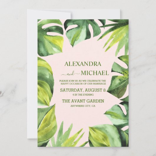 Invitation Palm casual (Devant)