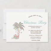 Invitation Palm Christmas Tree Fête de Noël (Devant)